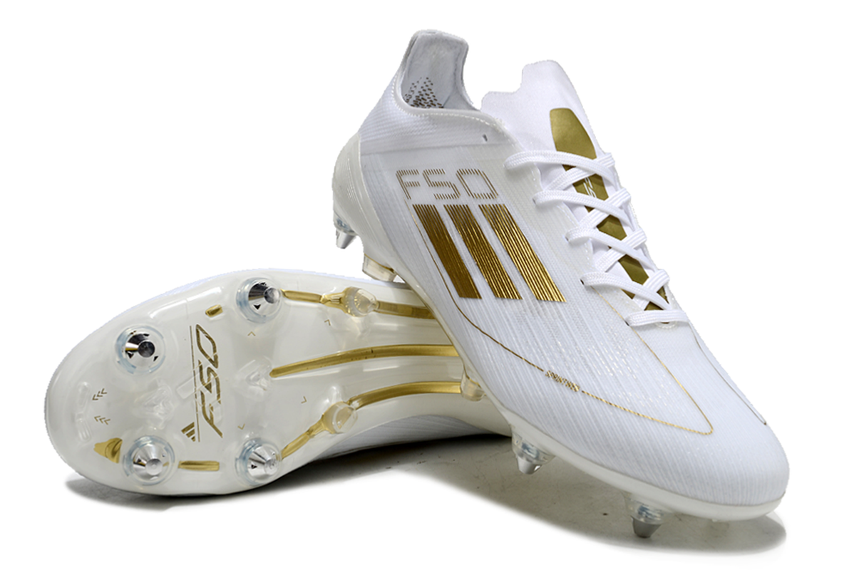 chuteira-campo-adidas-f50-ponta-de-aluminio-branca-e-dourada-day-spark-5