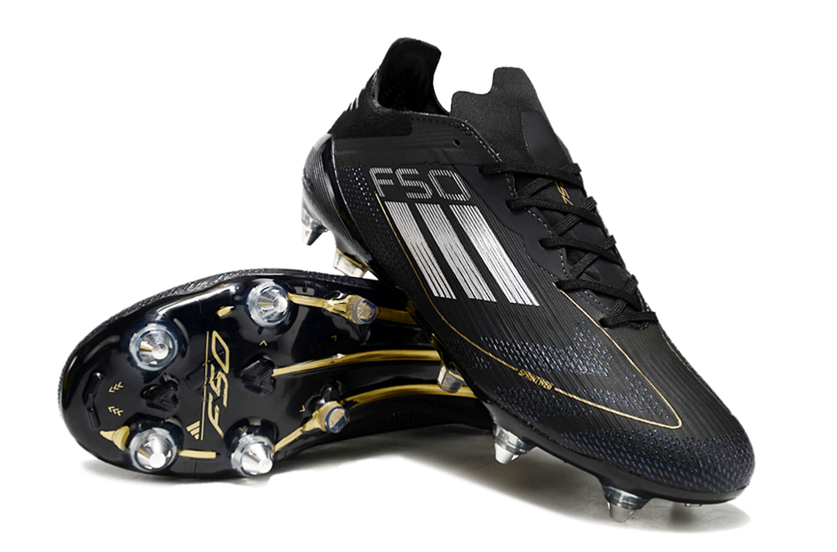 chuteira-campo-adidas-f50-ponta-de-aluminio-preta-e-dourada-dark-spark-pack-5