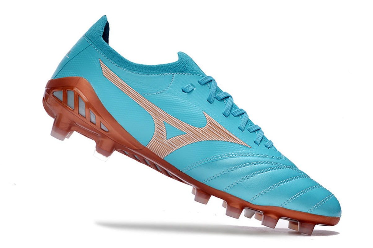 chuteira-campo-mizuno-morelia-neo-3-fg-azul-e-bronze-azure-blue-pack-2