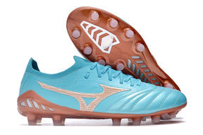 chuteira-campo-mizuno-morelia-neo-3-fg-azul-e-bronze-azure-blue-pack-7