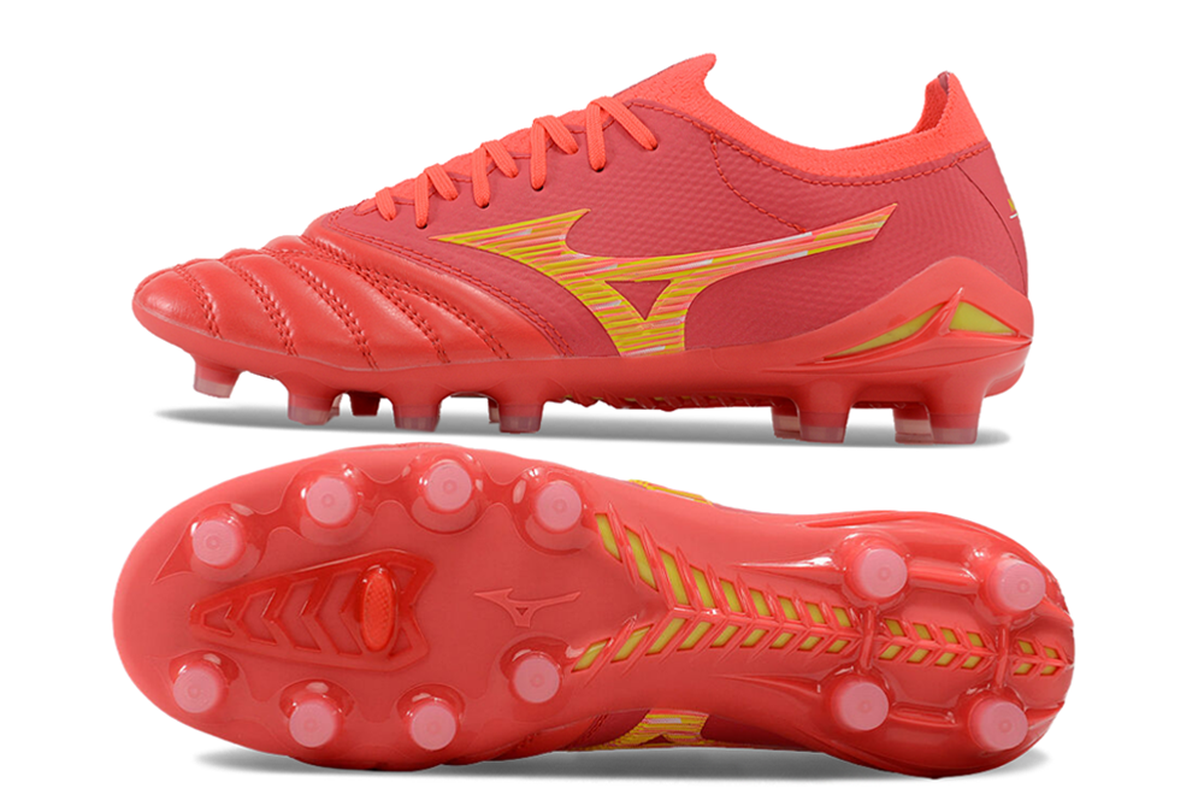 chuteira-campo-mizuno-morelia-neo-4-beta-fg-vermelha-e-dourada-release-pack-2