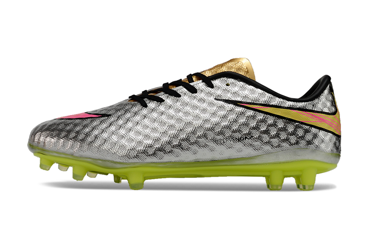 chuteira-campo-nike-retrô-hypervenom-phantom-i-fg-prata-verde-e-dourada-1