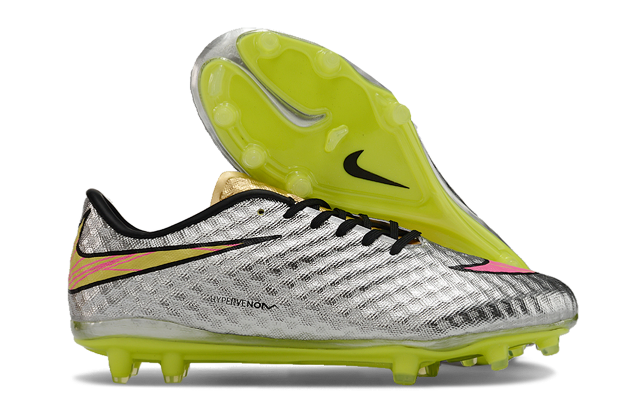 chuteira-campo-nike-retrô-hypervenom-phantom-i-fg-prata-verde-e-dourada-3