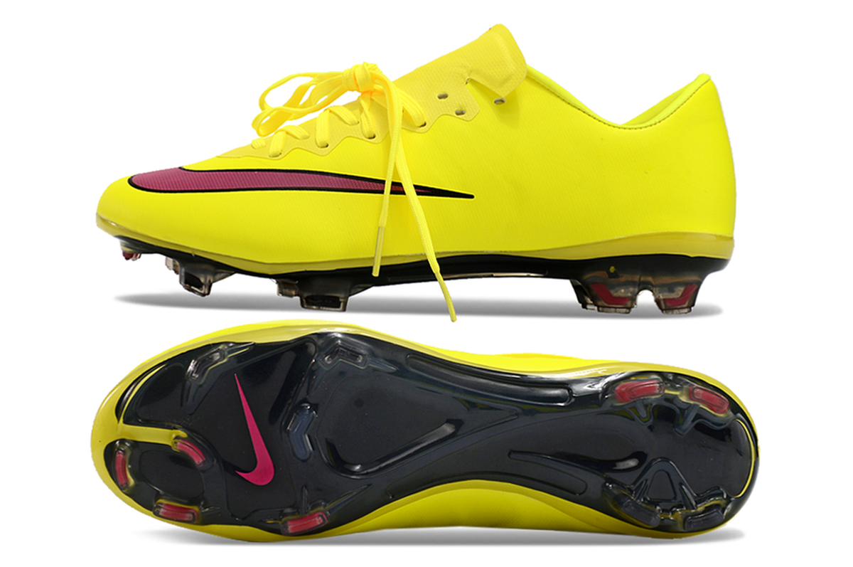 chuteira-campo-nike-retrô-mercurial-vapor-10-fg-amarela-e-rosa-2