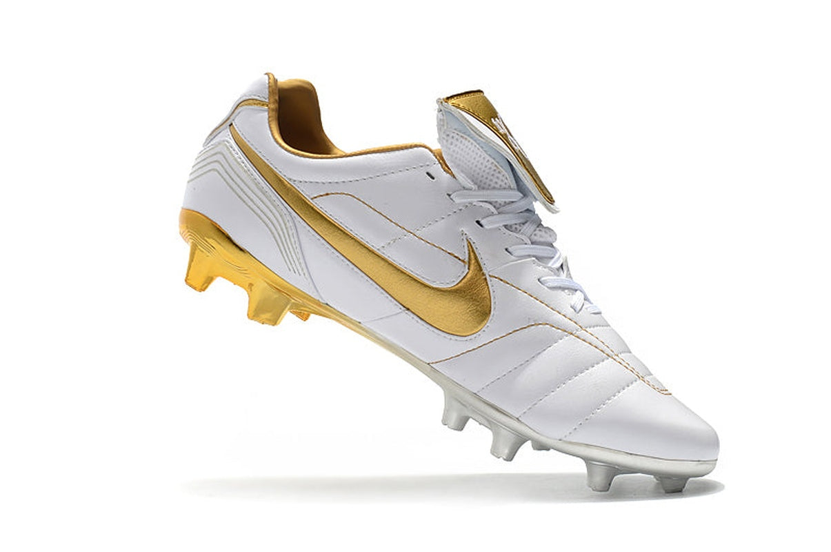 chuteira-campo-nike-retrô-tiempo-legend-7-elite-fg-branca-e-dourada-r10-7