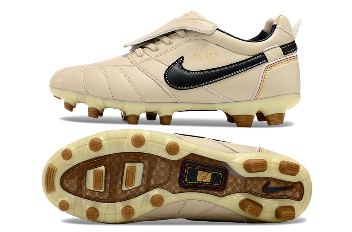 chuteira-campo-nike-retrô-tiempo-legend-r10-elite-bege-e-preta-2