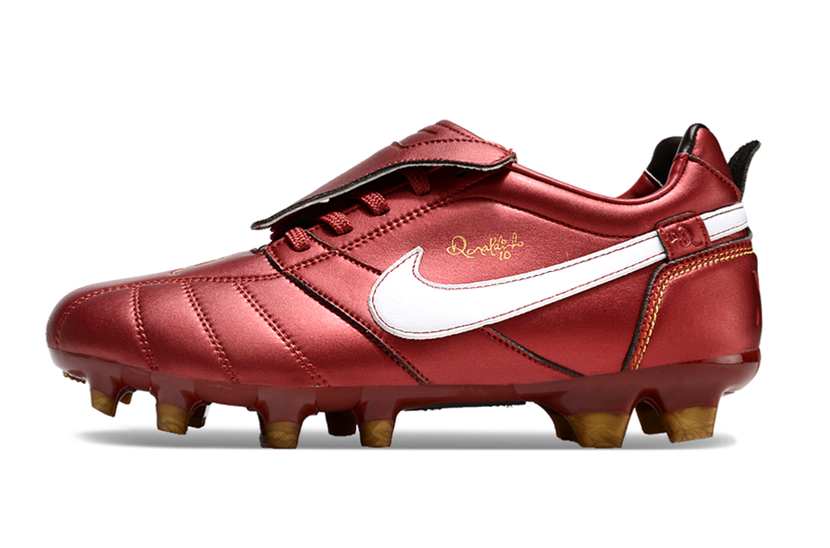 chuteira-campo-nike-retrô-tiempo-legend-r10-elite-vermelha-e-branca-1