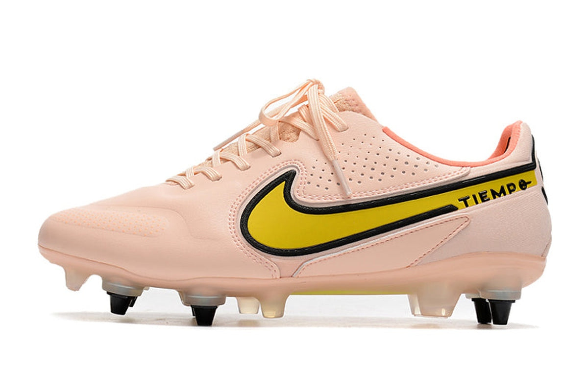 chuteira-campo-nike-tiempo-legend-9-elite-trava-mista-rosa-e-amarelo-lucent-pack-1
