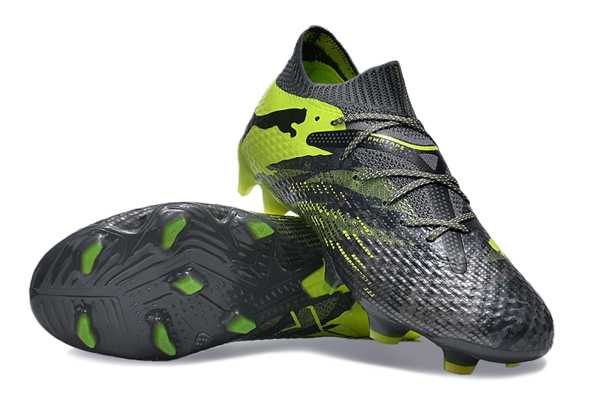 chuteira-campo-puma-future-7-fg-cinza-e-verde-rush-pack-5