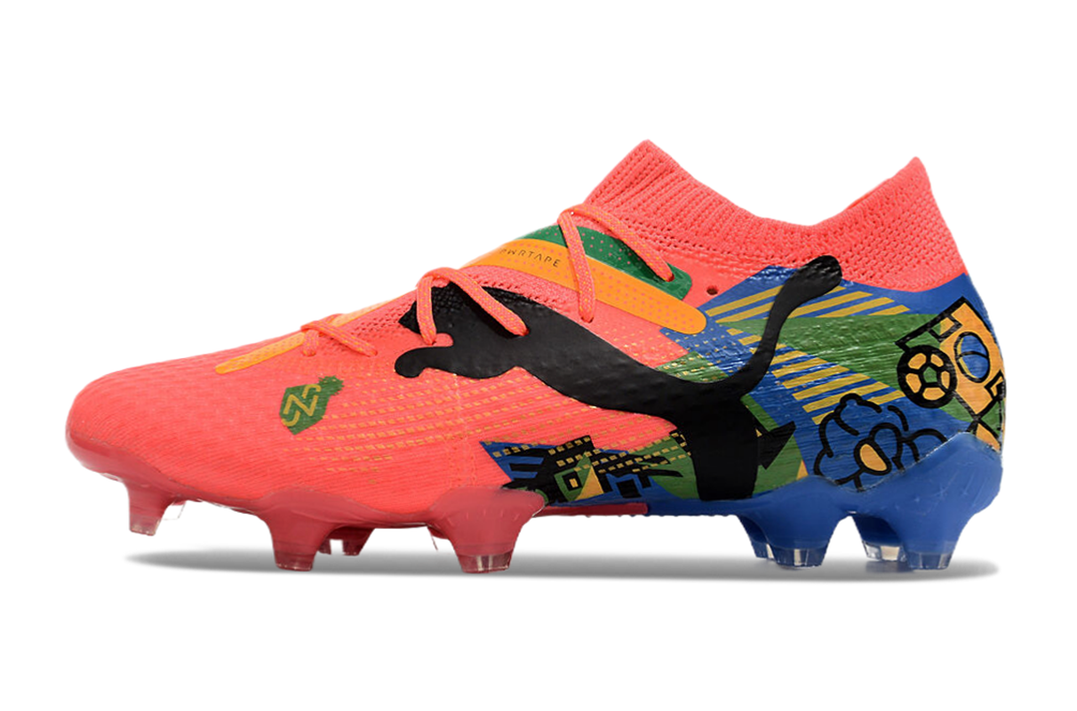 chuteira-campo-puma-future-7-fg-rosa-azul-verde-e-amarelo-brazil-pack-1
