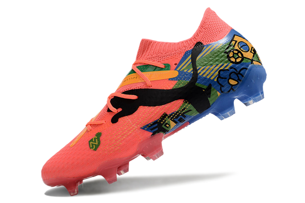 chuteira-campo-puma-future-7-fg-rosa-azul-verde-e-amarelo-brazil-pack-7