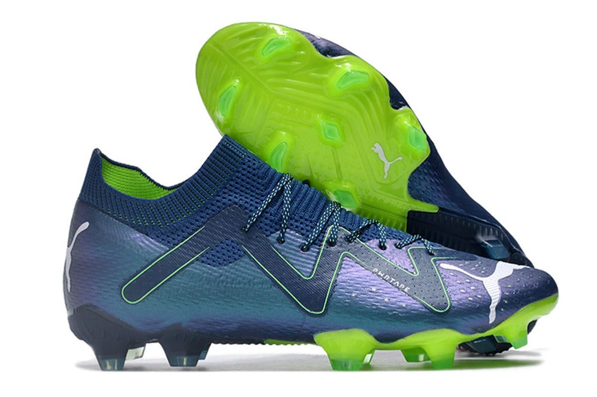 chuteira-campo-puma-future-ultimate-fg-azul-e-verde-gear-up-pack-6
