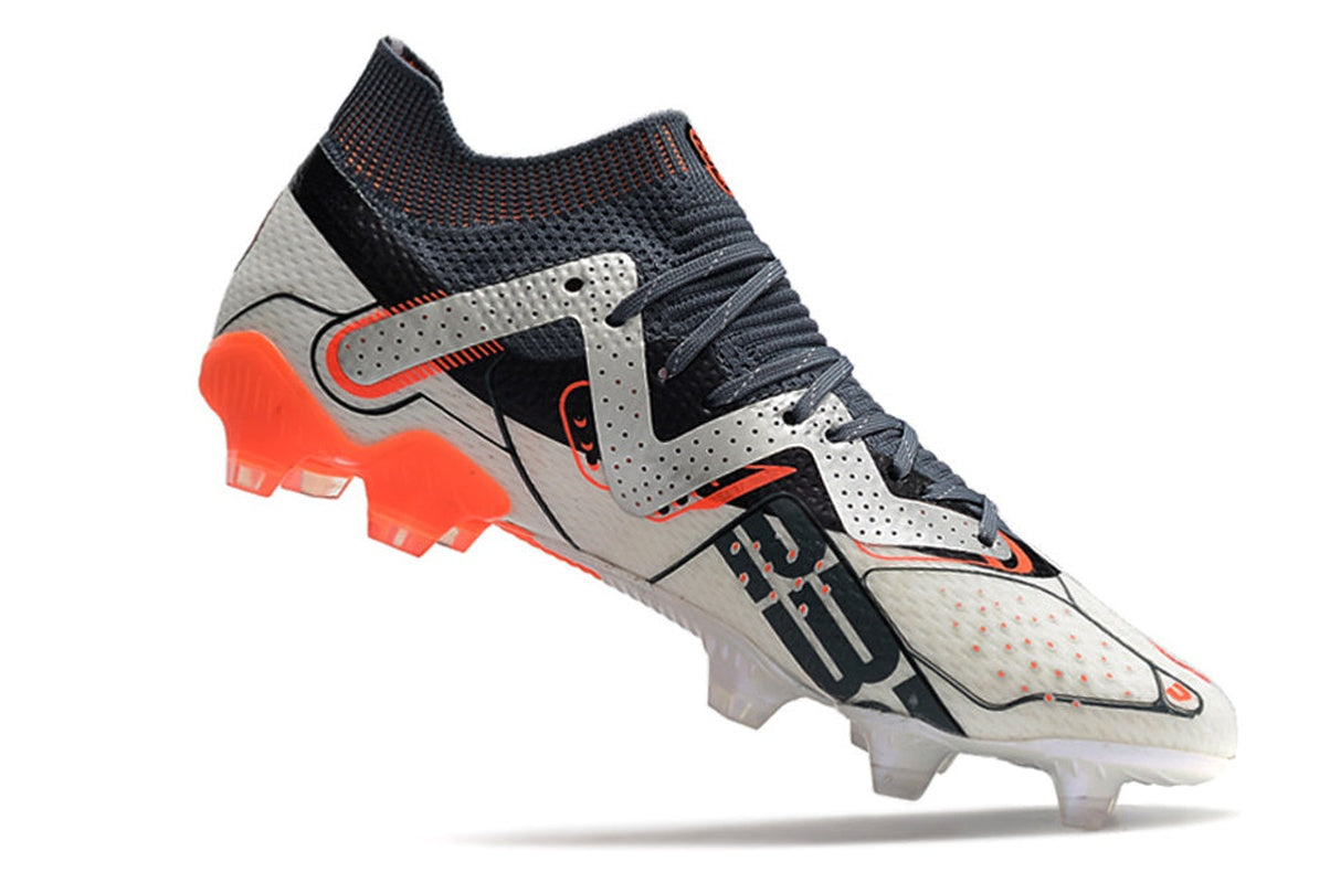 chuteira-campo-puma-future-ultimate-fg-branca-prata-e-laranja-astronaut-pack-2