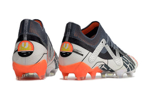 chuteira-campo-puma-future-ultimate-fg-branca-prata-e-laranja-astronaut-pack-7