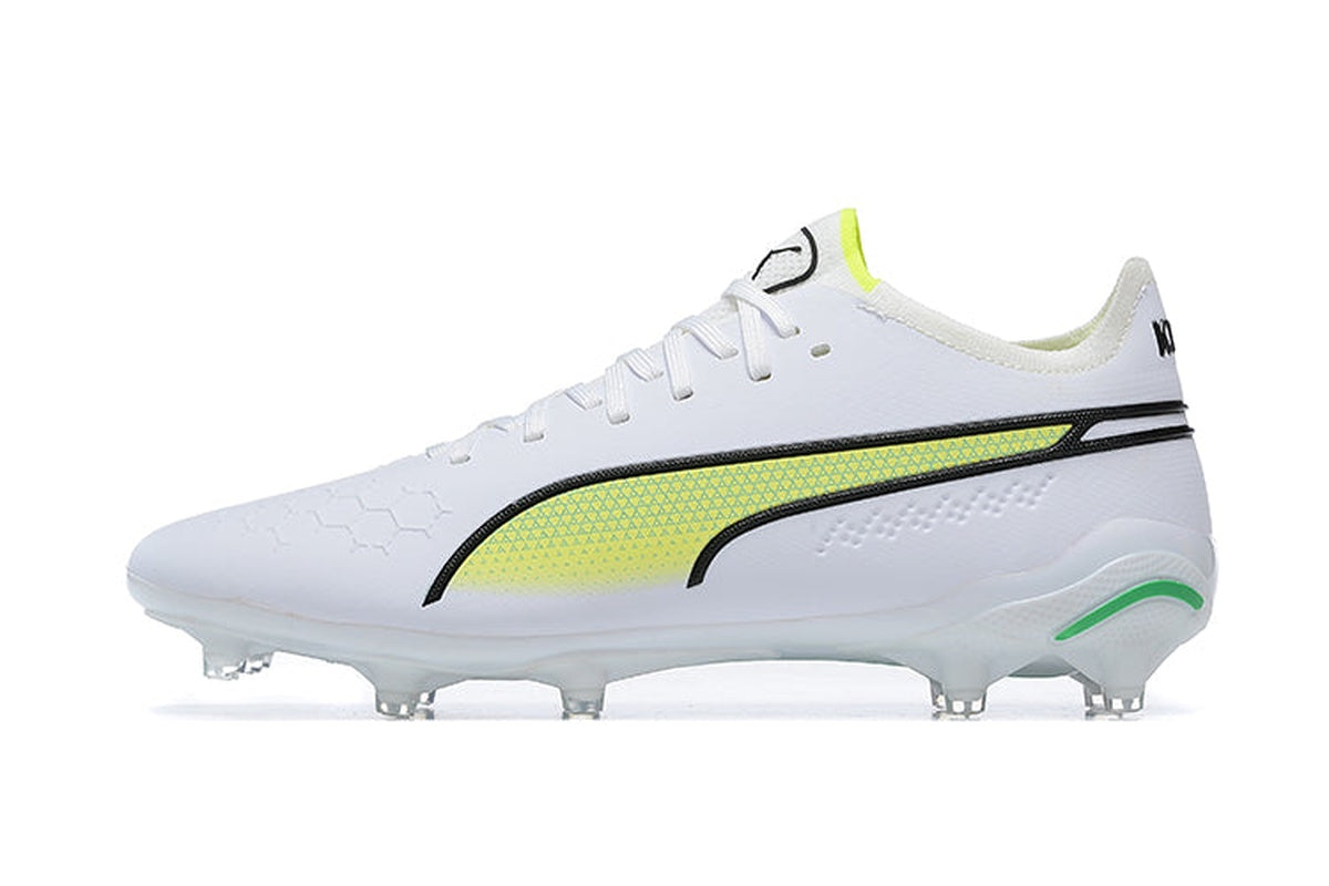 chuteira-campo-puma-king-ultimate-fg-branca-e-verde-pursuit-pack-1