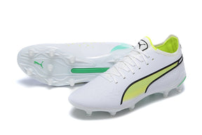 chuteira-campo-puma-king-ultimate-fg-branca-e-verde-pursuit-pack-4