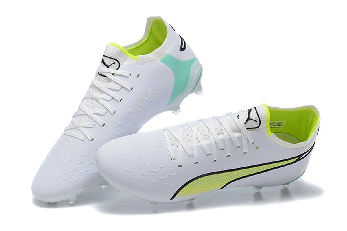 chuteira-campo-puma-king-ultimate-fg-branca-e-verde-pursuit-pack-9