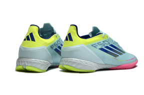 chuteira-futsal-adidas-f50-ic-azul-rosa-e-amarelo-re-emergence-pack-6