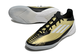 chuteira-futsal-adidas-f50-ic-dourada-e-preta-triunfo-dorado-pack-3