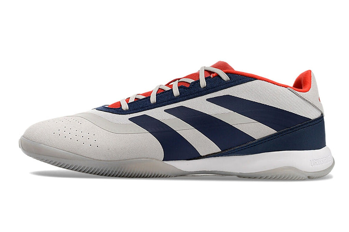chuteira-futsal-adidas-predator-24-elite-ic-prata-azul-e-vermelho-roteiro-pack-1