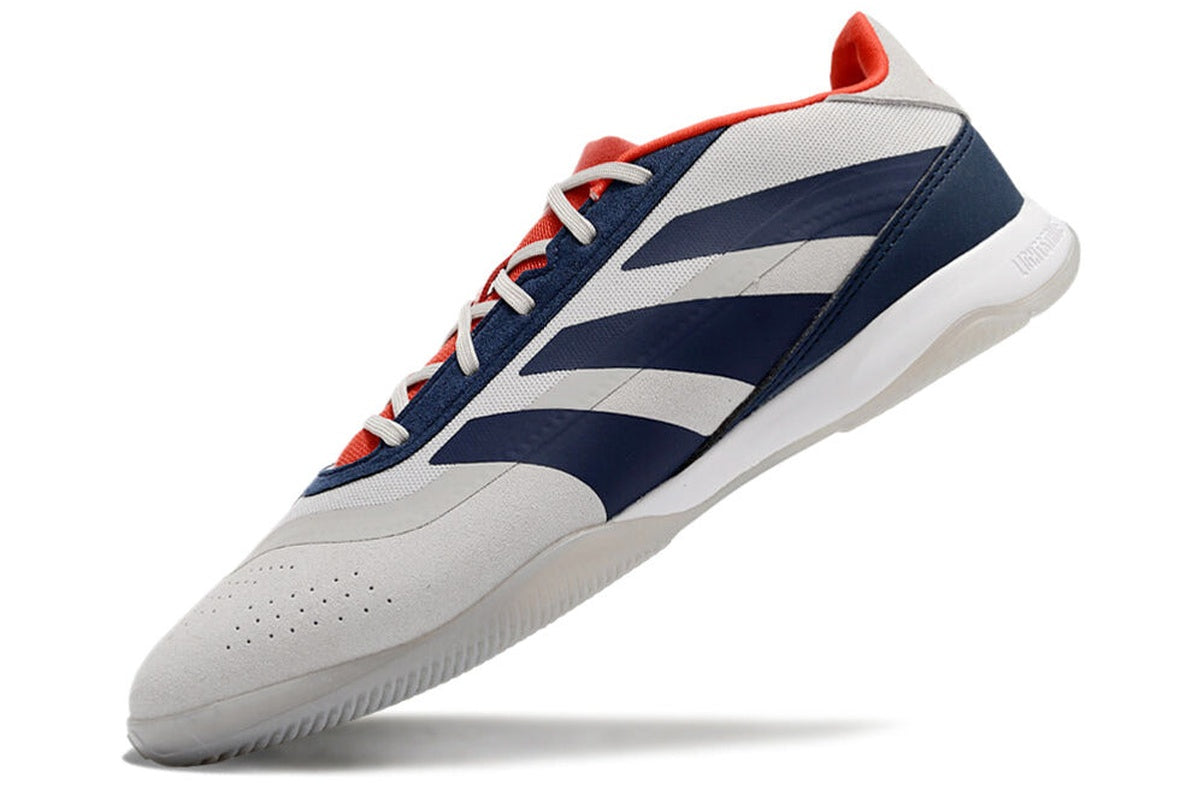 chuteira-futsal-adidas-predator-24-elite-ic-prata-azul-e-vermelho-roteiro-pack-5