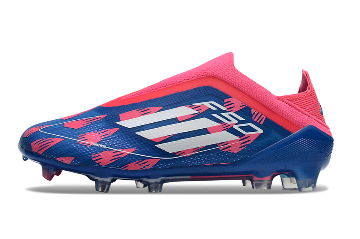 chuteira-infantil-campo-adidas-f50-ll-fg-rosa-azul-e-branca-reemergence-pack-1