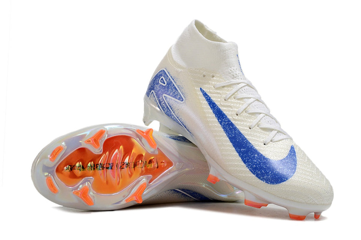 chuteira-infantil-campo-nike-air-zoom-mercurial-superfly-10-elite-fg-branca-azul-e-laranja-blueprint-pack-7