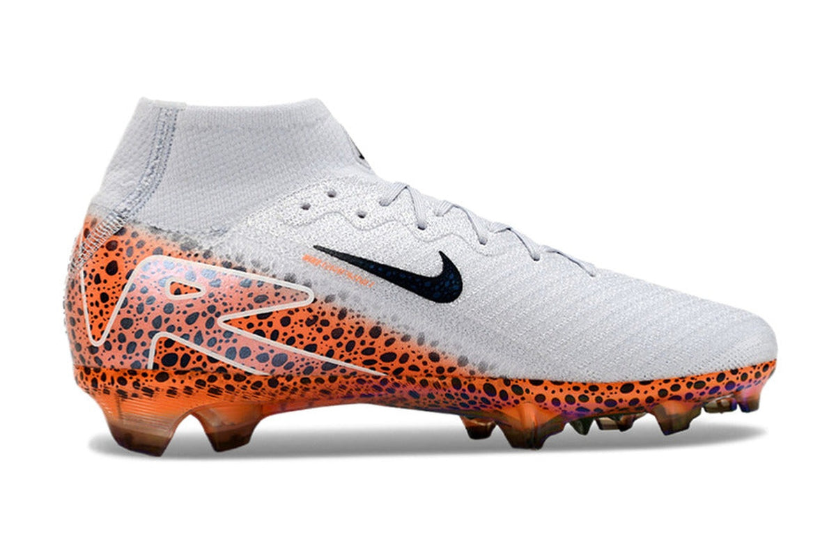 chuteira-infantil-campo-nike-air-zoom-mercurial-superfly-10-elite-fg-branca-laranja-e-preto-eletric-pack-2