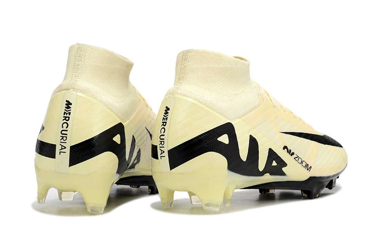 chuteira-infantil-campo-nike-air-zoom-mercurial-superfly-9-elite-fg-bege-e-preta-mad-ready-pack-4