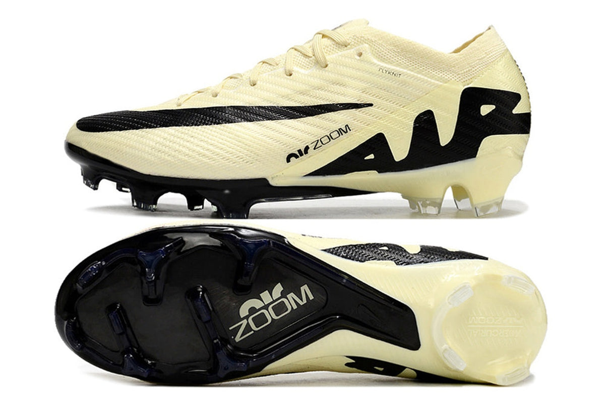 chuteira-infantil-campo-nike-air-zoom-mercurial-vapor-15-elite-fg-bege-e-preta-mad-ready-pack-2