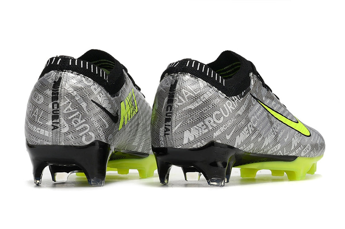 chuteira-infantil-campo-nike-air-zoom-mercurial-vapor-15-elite-fg-prata-e-verde-nike-25-anos-2