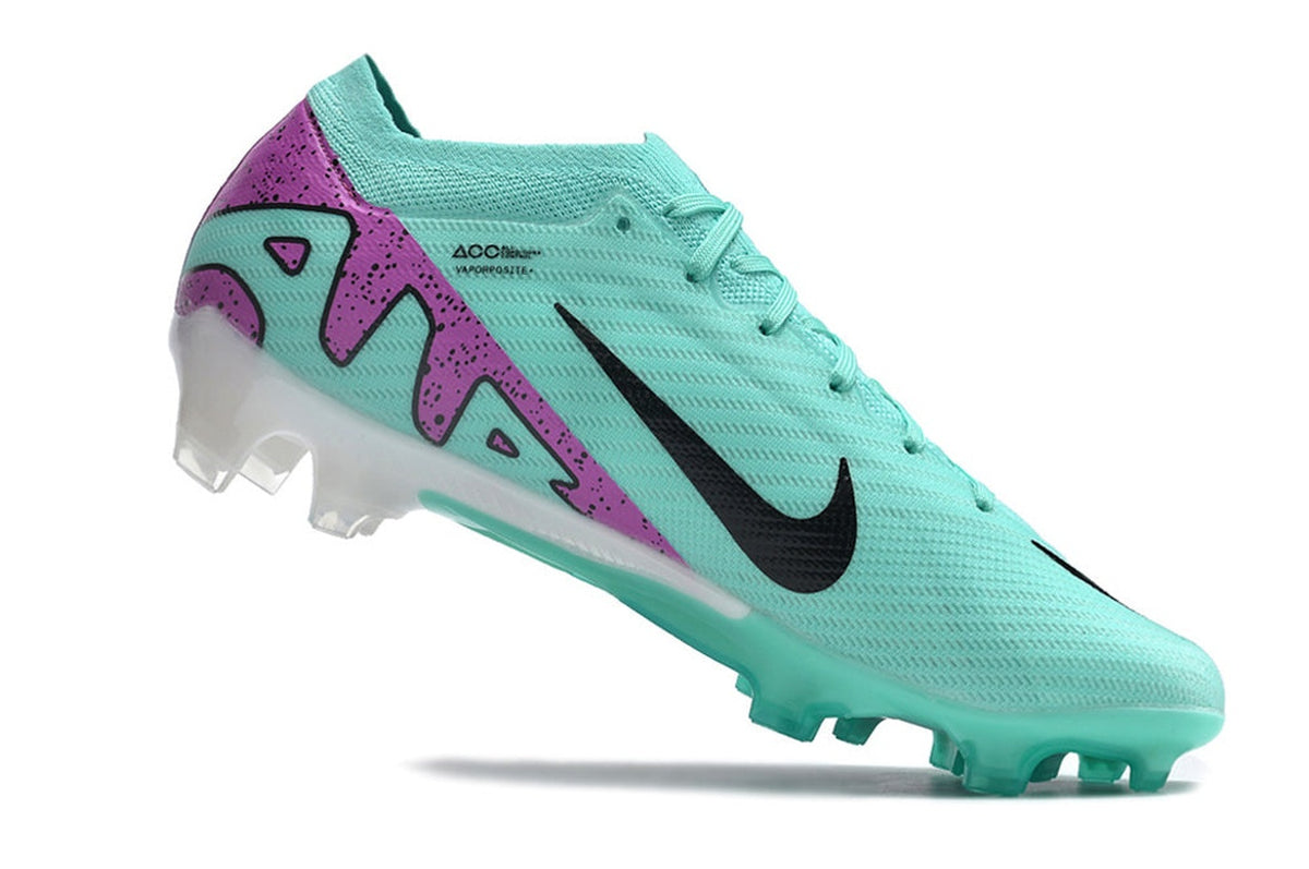 chuteira-infantil-campo-nike-air-zoom-mercurial-vapor-15-elite-fg-verde-e-roxa-peak-ready-pack-2
