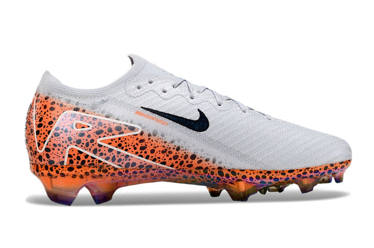 chuteira-infantil-campo-nike-air-zoom-mercurial-vapor-16-elite-fg-branca-laranja-e-preta-eletric-pack-2