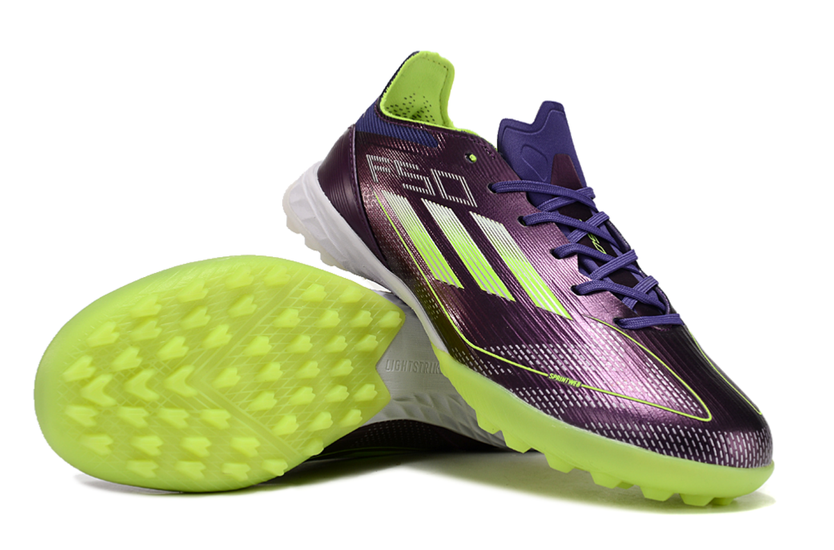 chuteira-infantil-society-adidas-f50-tf-roxa-e-verde-fast-reborn-pack-2