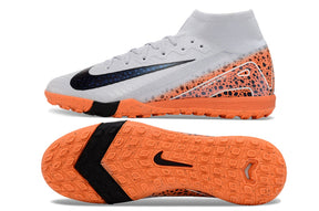 chuteira-infantil-society-nike-air-zoom-mercurial-superfly-10-elite-tf-branca-laranja-e-preto-eletric-pack-4