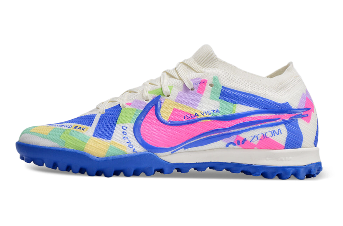 chuteira-infantil-society-nike-air-zoom-mercurial-vapor-15-elite-tf-branca-azul-e-rosa-socal-pack-1