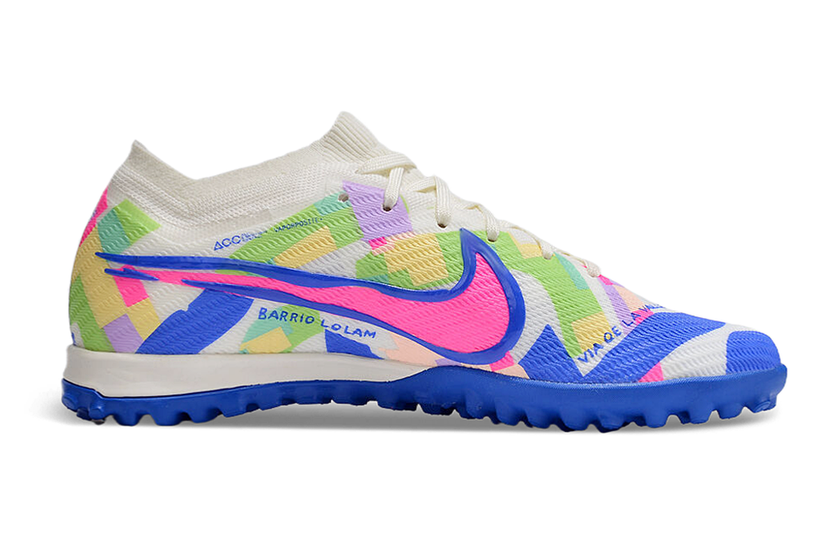 chuteira-infantil-society-nike-air-zoom-mercurial-vapor-15-elite-tf-branca-azul-e-rosa-socal-pack-2