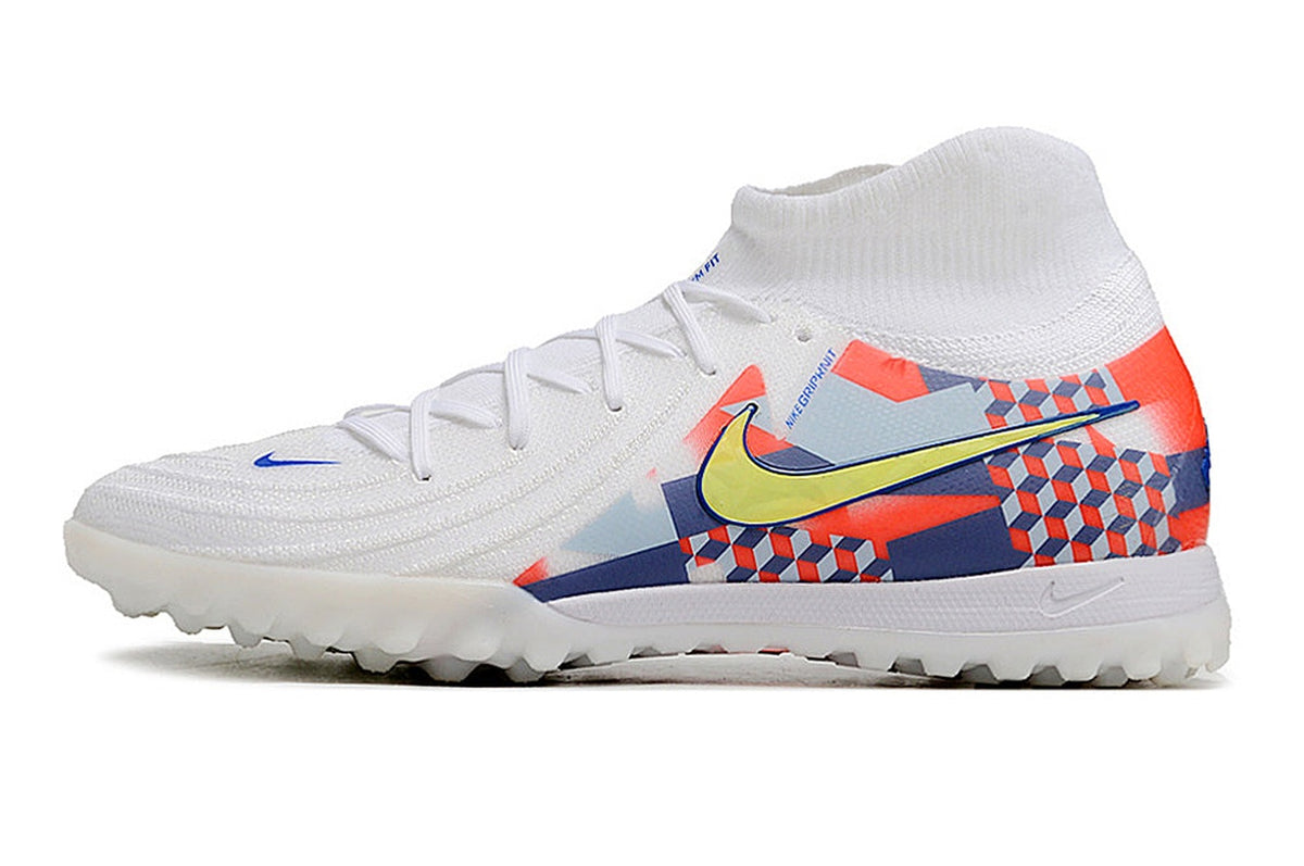 chuteira-infantil-society-nike-phantom-luna-2-elite-tf-branca-cinza-e-vermelha-barna-pack-1