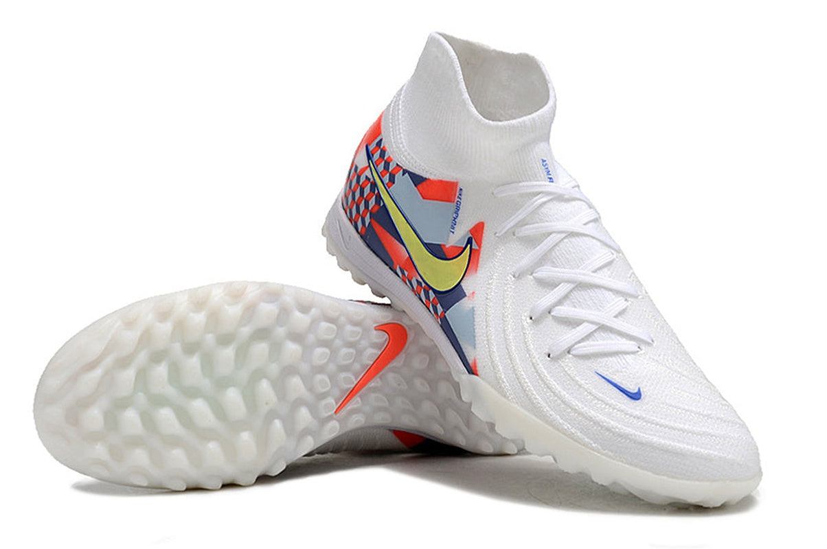 chuteira-infantil-society-nike-phantom-luna-2-elite-tf-branca-cinza-e-vermelha-barna-pack-7