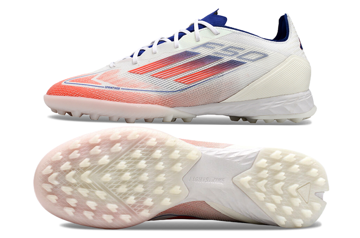 chuteira-society-adidas-f50-tf-branca-azul-e-vermelha-advancement-pack-2
