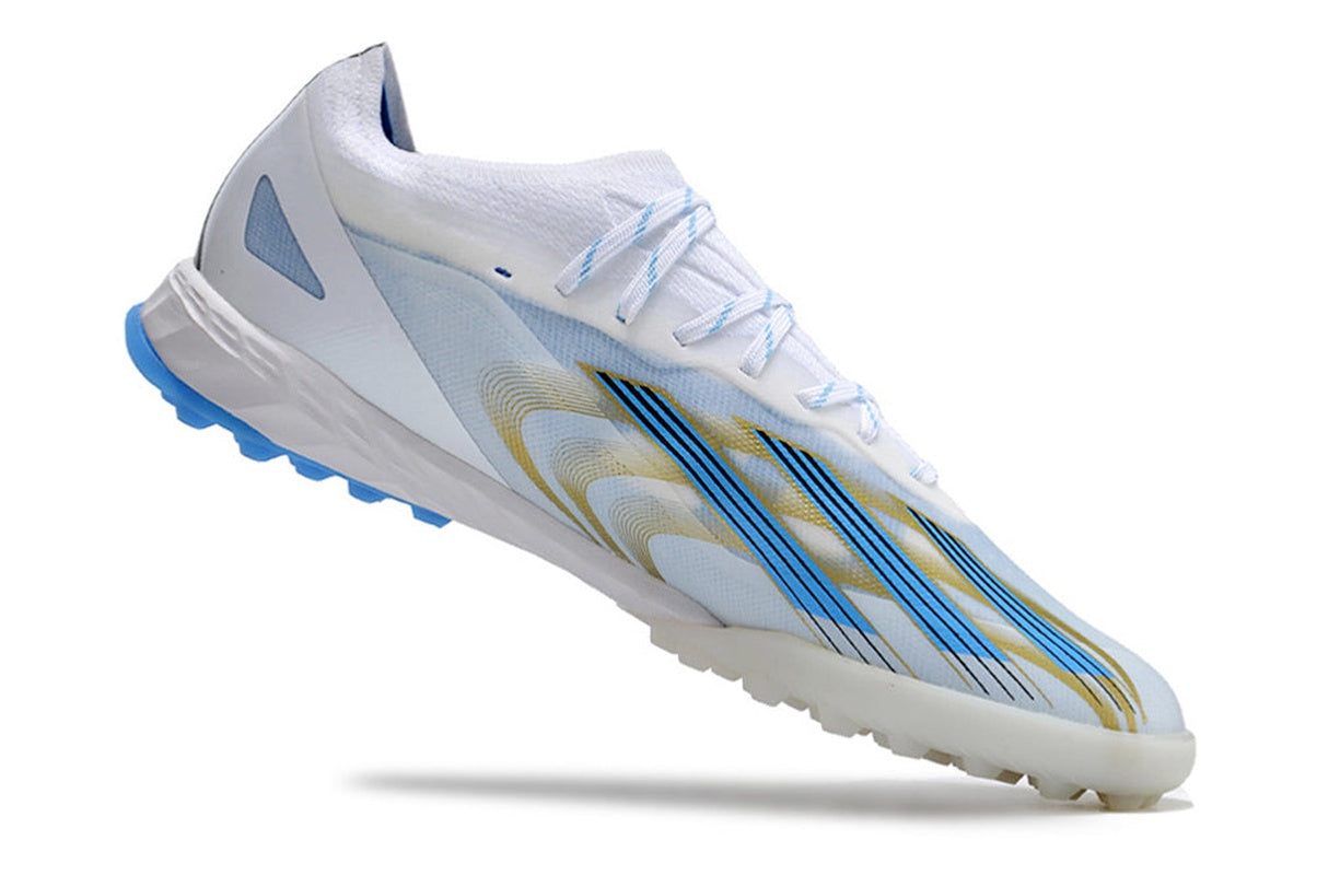 chuteira-society-adidas-x-crazyfast1-tf-branca-azul-e-dourada-las-estrellas-2