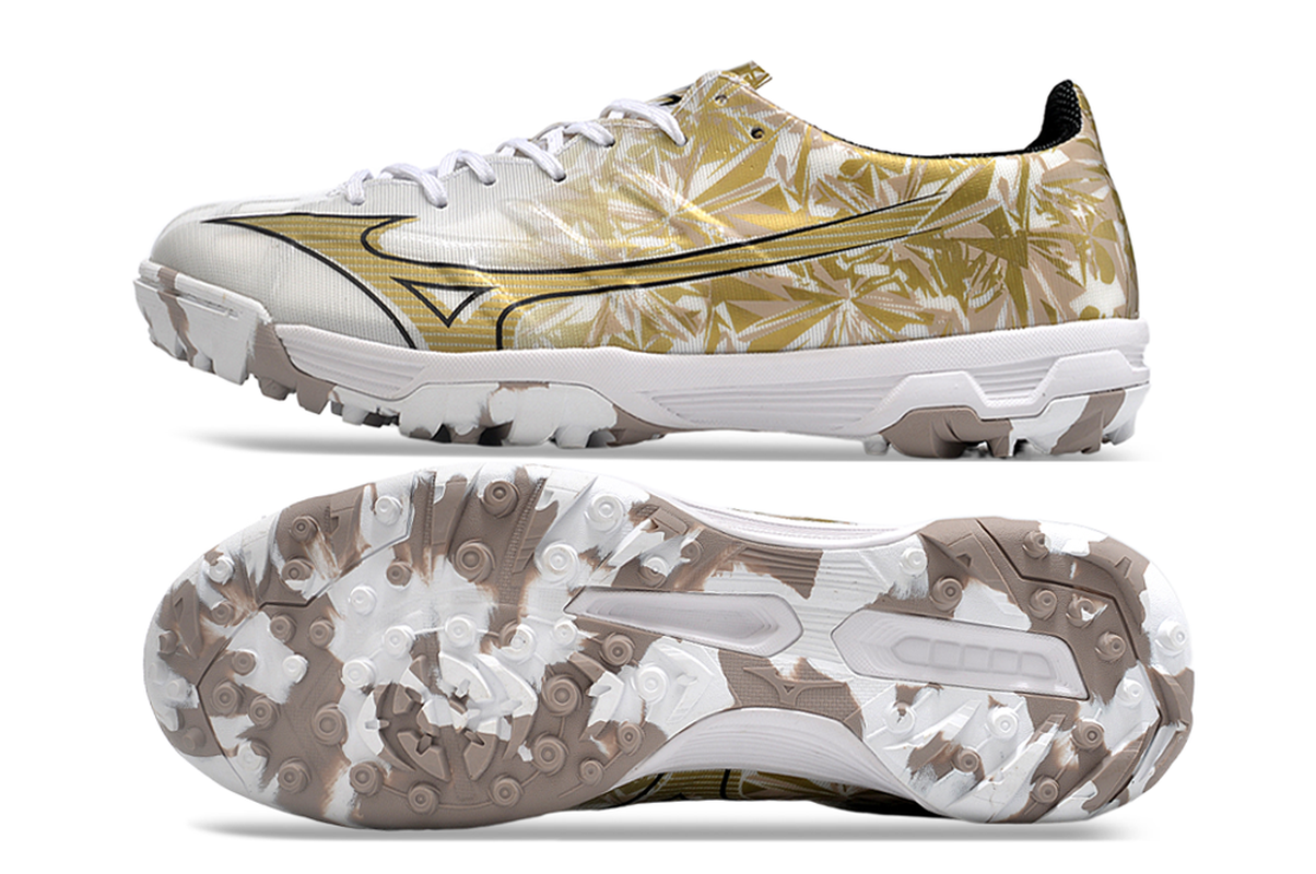 chuteira-society-mizuno-alpha-tf-branca-e-dourado-prism-gold-sérgio-ramos-2