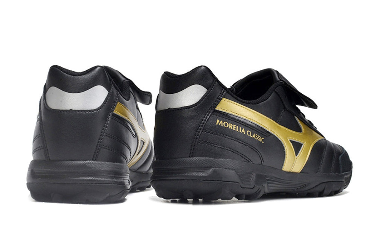 chuteira-society-mizuno-morelia-4-tf-preta-e-dourada-aurum-pack-3