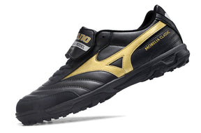 chuteira-society-mizuno-morelia-4-tf-preta-e-dourada-aurum-pack-5