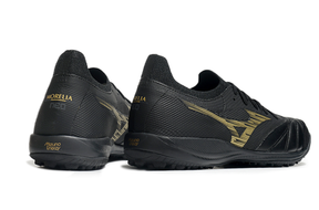 chuteira-society-mizuno-morelia-neo-sala-tf-preta-e-dourada-aurum-pack-3