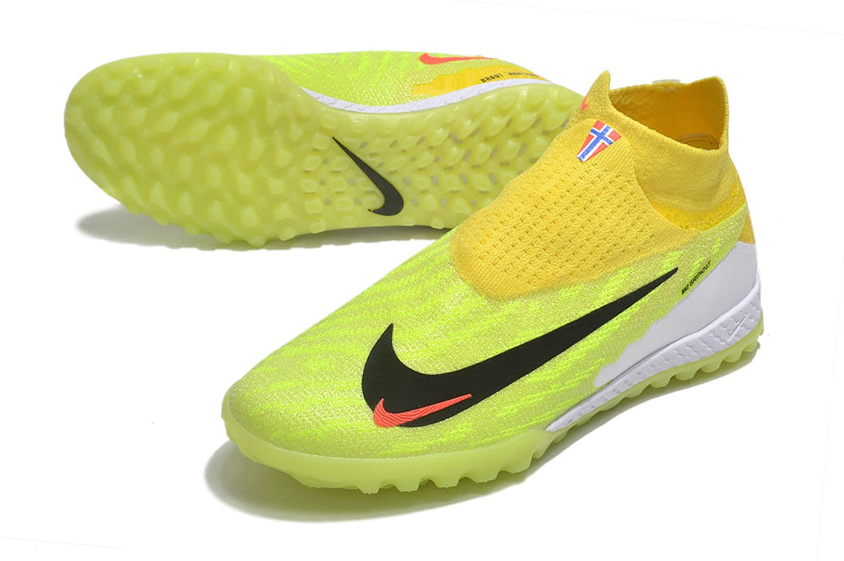chuteira-society-nike-phantom-gx-df-elite-tf-amarela-e-verde-halaand-4