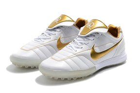 chuteira-society-nike-retrô-tiempo-legend-7-elite-tf-branca-e-dourado-r10-3