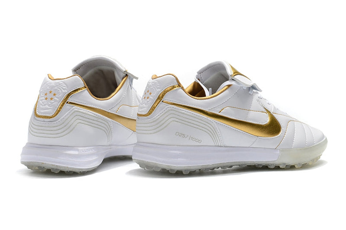 chuteira-society-nike-retrô-tiempo-legend-7-elite-tf-branca-e-dourado-r10-4