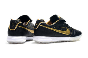 chuteira-society-nike-retrô-tiempo-legend-7-elite-tf-preto-e-dourado-r10-4