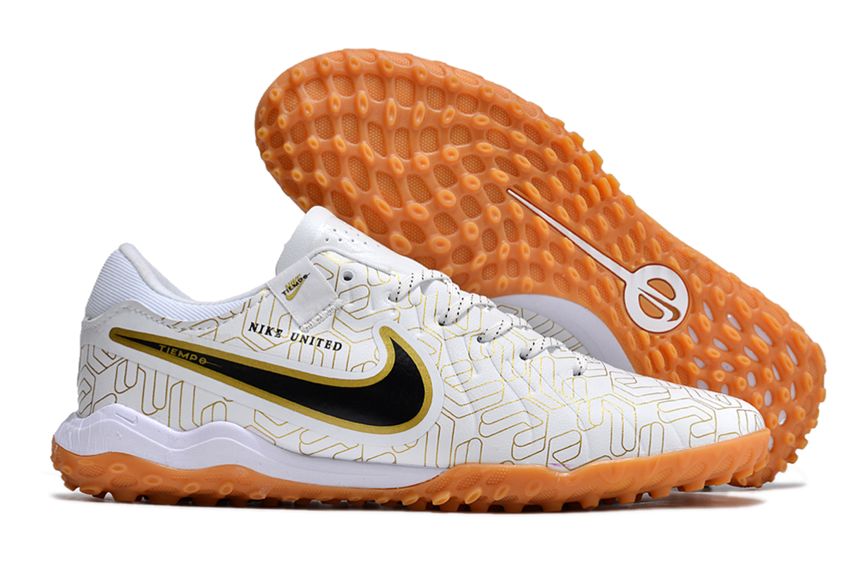 chuteira-society-nike-tiempo-legend-10-pro-tf-branca-e-dourada-united-golden-pack-2